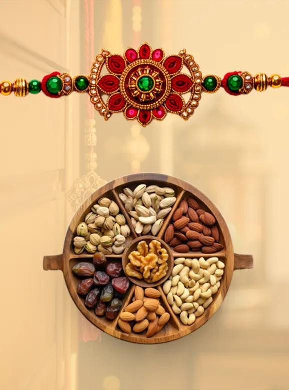 Rakhi With Dry Fruits