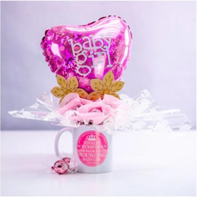 Bouncing Baby Girl Chocolate Mug Bouquet