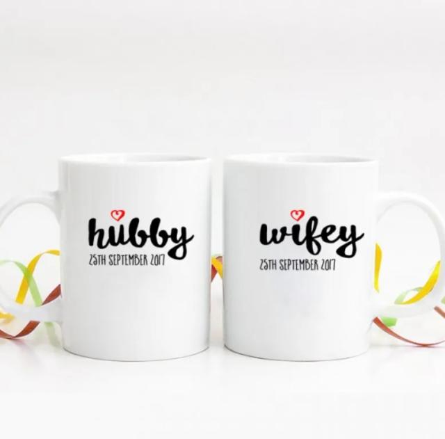 Hubby and Wifey Mug Set