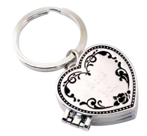 Beautiful Triple Locket Heart Keychain