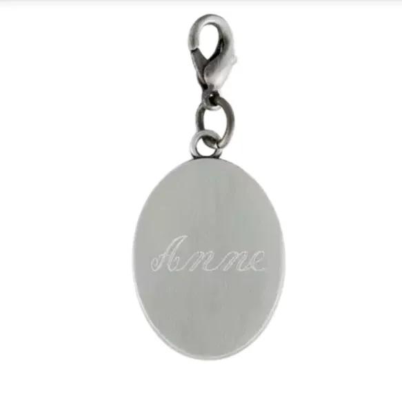 Beautiful Pewter Tone Oval Charm