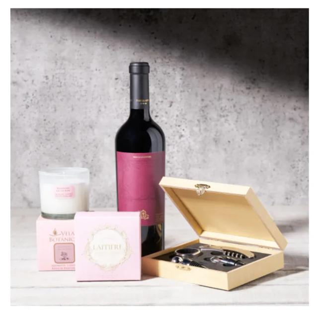 INDULGENT RELAXATION WINE WOODEN GIFT SET