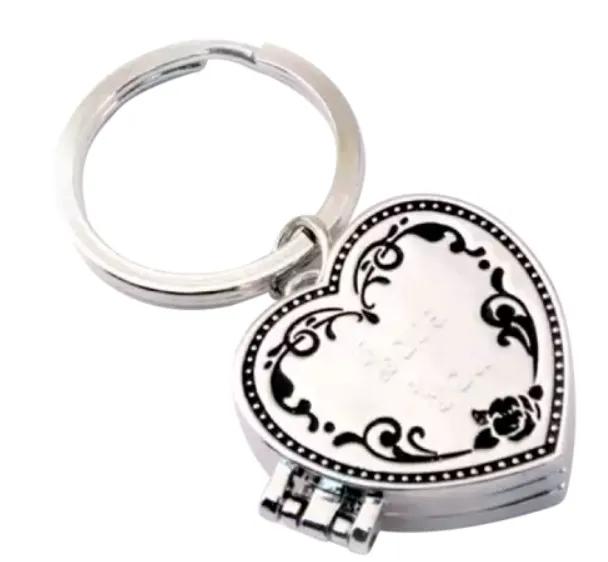 Stunning Triple Locket Heart Keychain