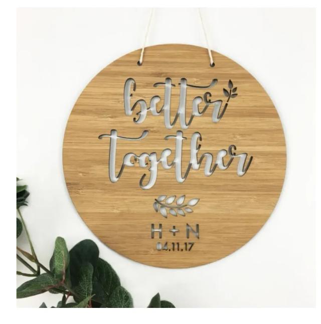 BETTER TOGETHER PERSONALISED WALL HANGING GIFT