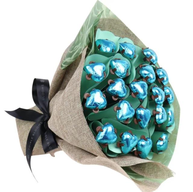 Aqua Heart Love Posy