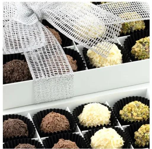 Chocolate Truffles Gift Box With Clear Lid