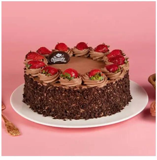 Eggless Double Chocolate Strawberry