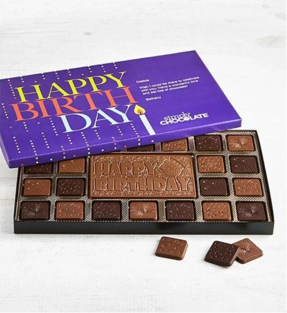 Simply Chocolate Happy Birthday Personalized Box