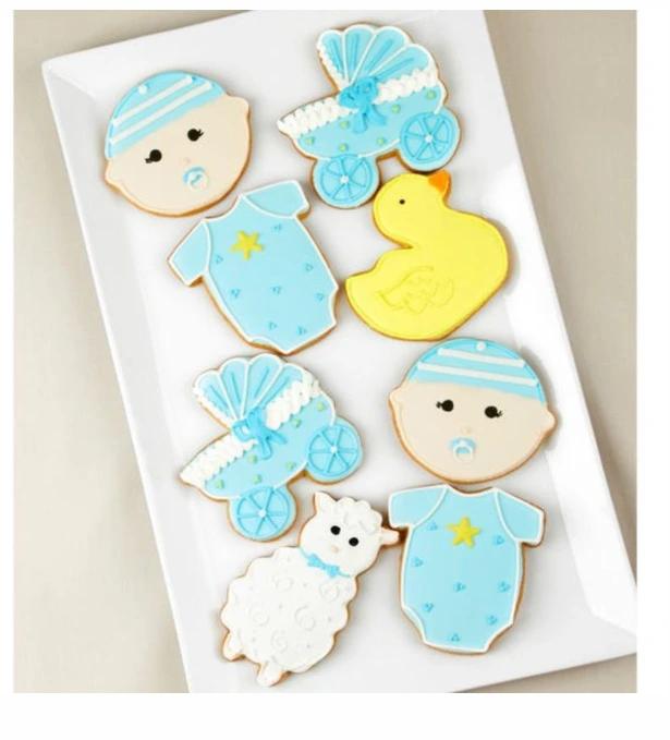 Welcome Baby Boy! Iced Cookies