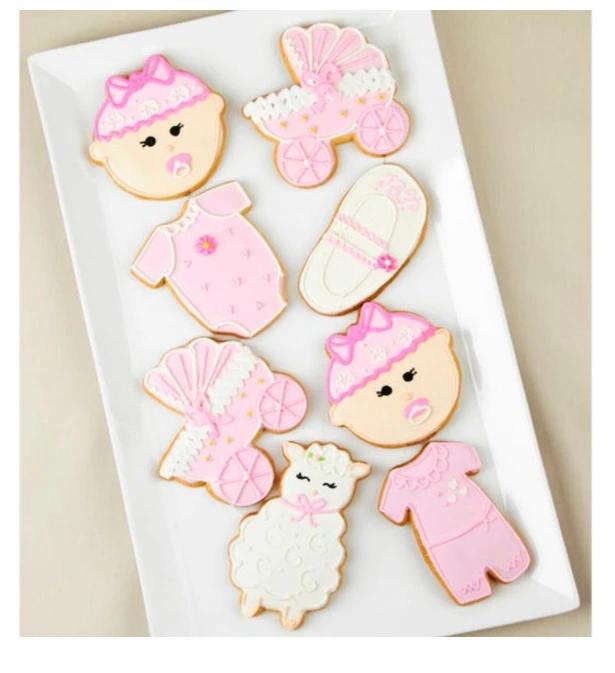 Welcome Baby Girl! Iced Cookies