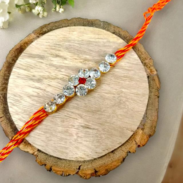 Shimmering Silver Radiance Rakhi