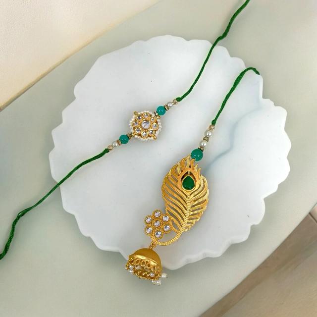 Proud Plumage Rakhi Set