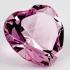 Brilliant Pink Optic Crystal Heart