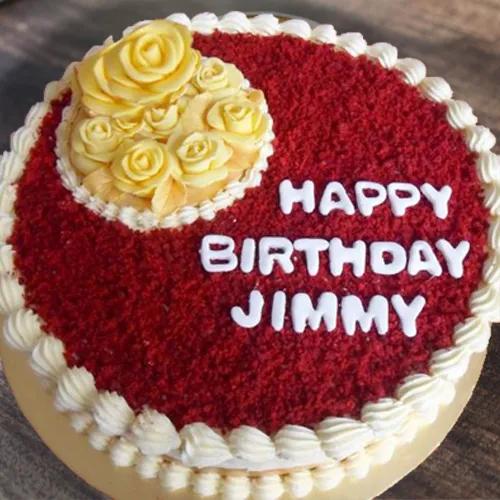 Happy Birthday Red Velvet Delight Cake