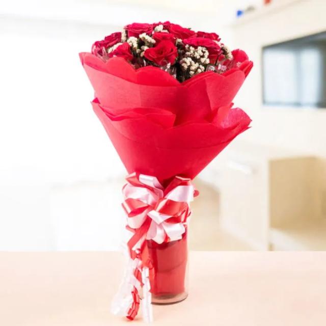 Vivid Red Roses