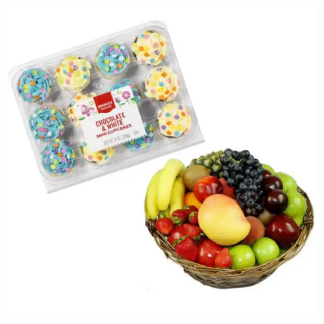 Assorted Cupcakes & Fruits