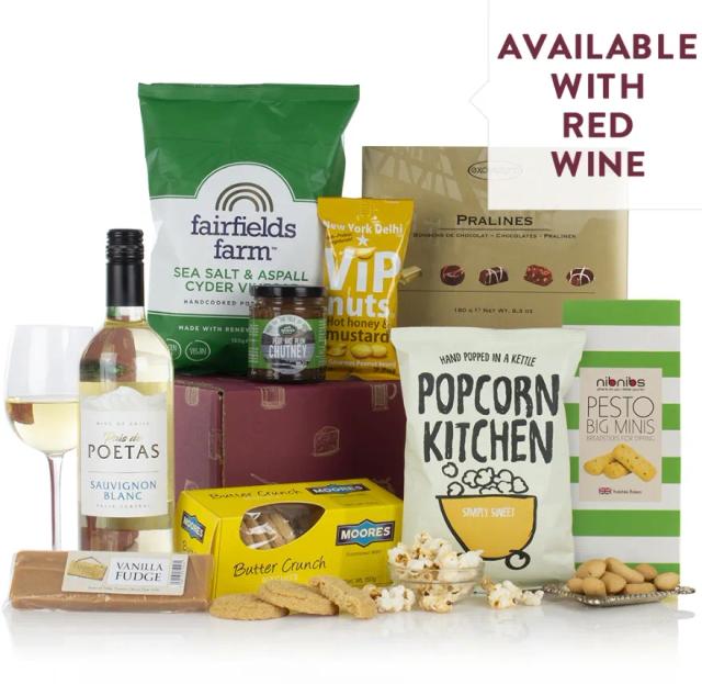 BOX OF INDULGENCE WITH WHITE WINE
