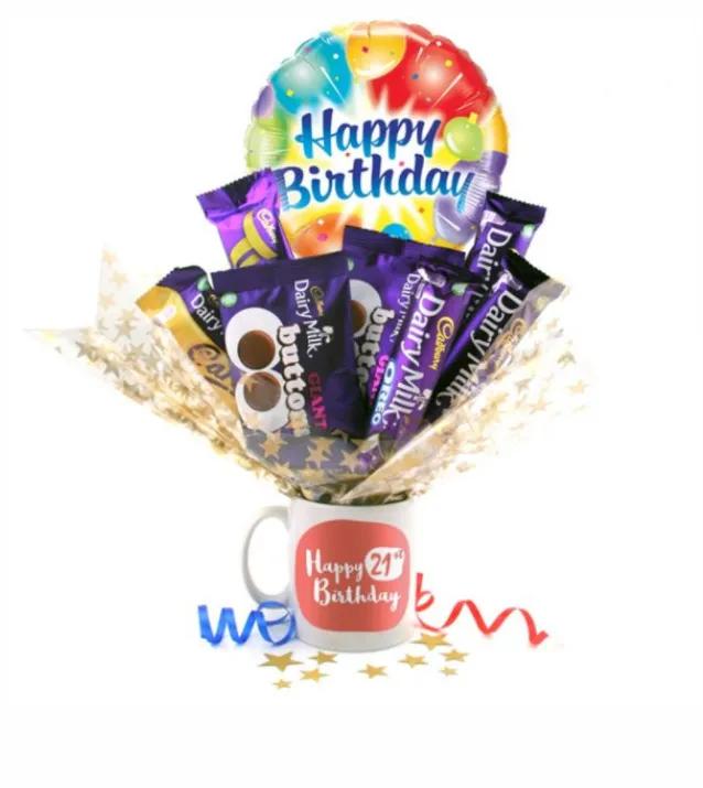Happy 21st Birthday Chocolate Bouquet In A Mug