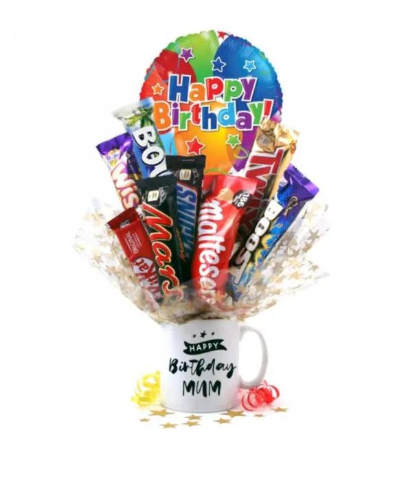 Happy Birthday Mum Chocolate Mug Bouquet