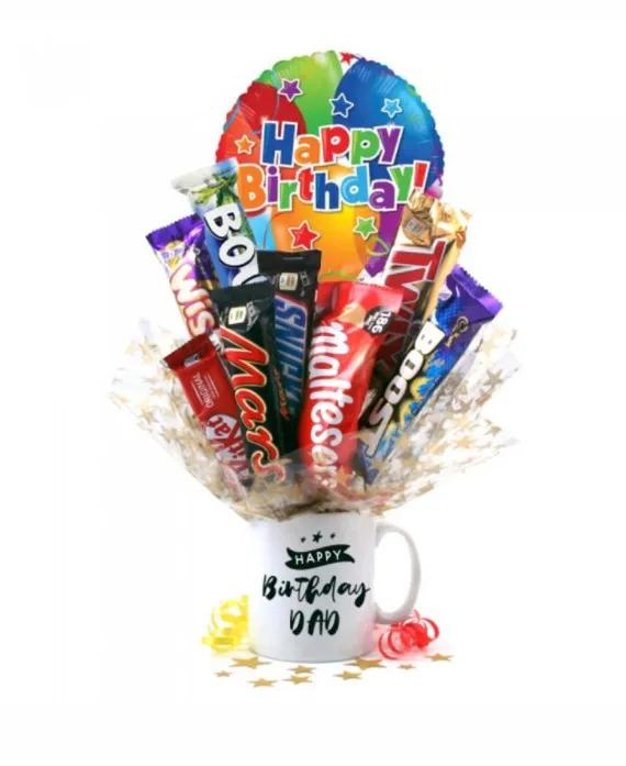 Happy Birthday Dad Chocolate Mug Bouquet
