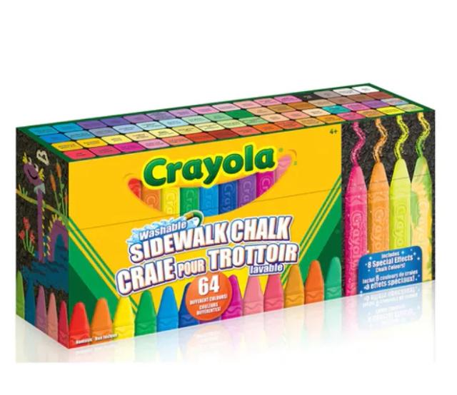 Crayola Sidewalk Colour Chalk 64 pc