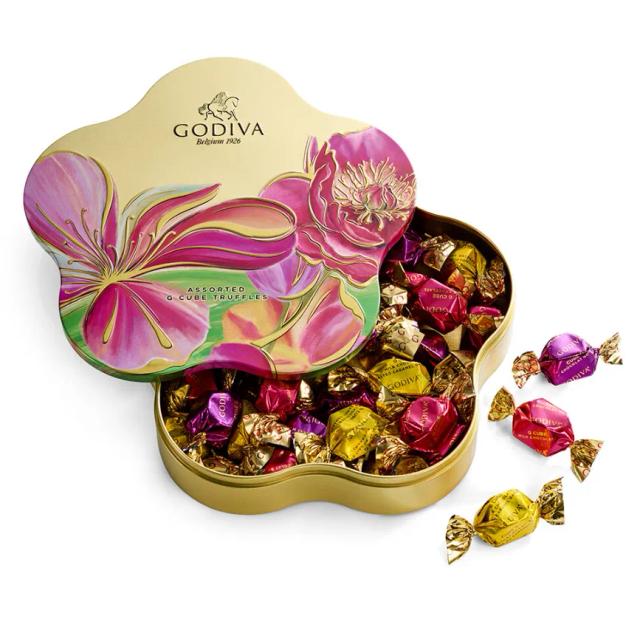 Spring Assorted G Cube Flower Tin