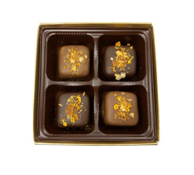 4 PIECE ORANGE SALTED CARAMEL