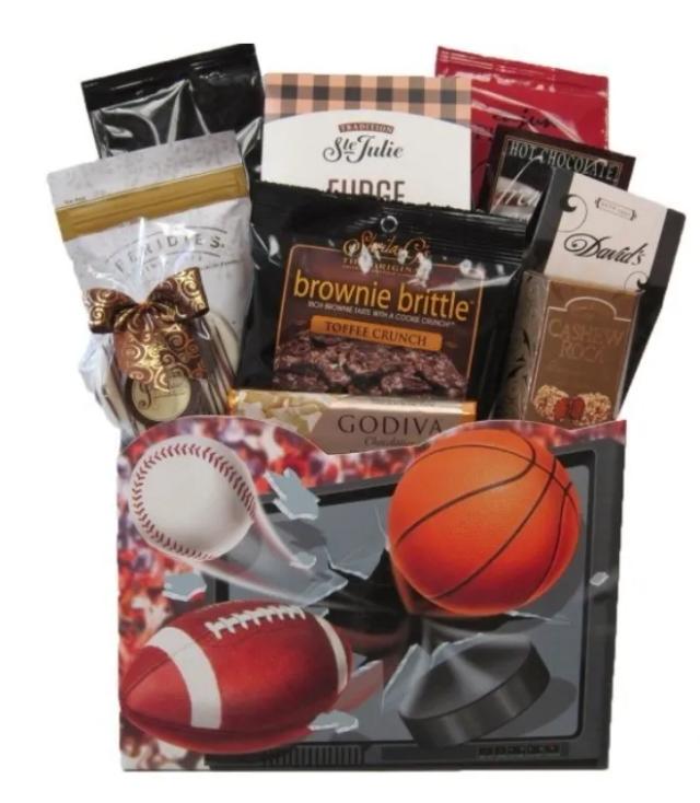 DELICIOUS NUTS ABOUT SPORTS GIFT BASKET
