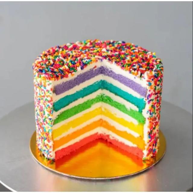 Flavourful Rainbow Layer Cake