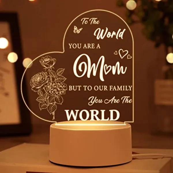 Engraved Night Light with Beautiful Words
