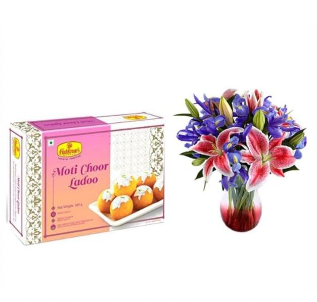 Lilies and Iris combo with sweet