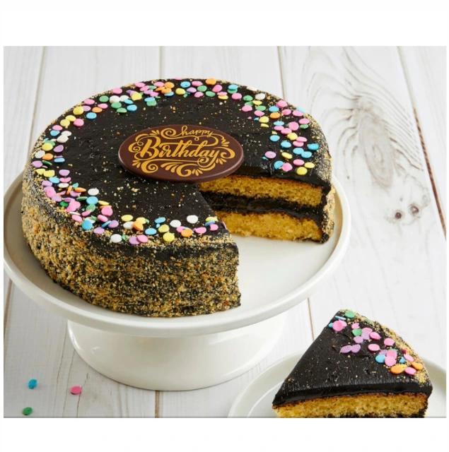 Golden Fudge Celebration Cake