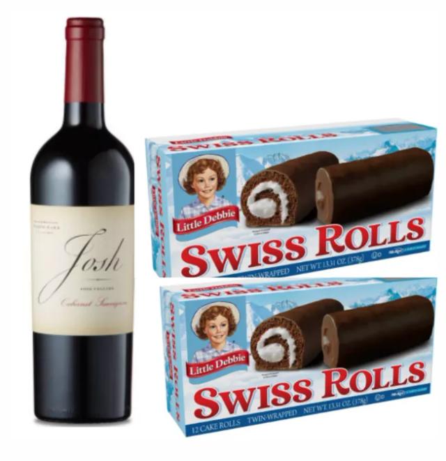 Wine N Swiss Rolls Combo