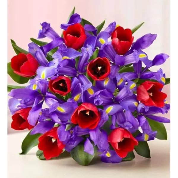 Bunches of Love Tulip N Iris Bouquet