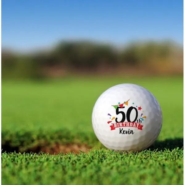 Personalized Birthday Golf Ball Set