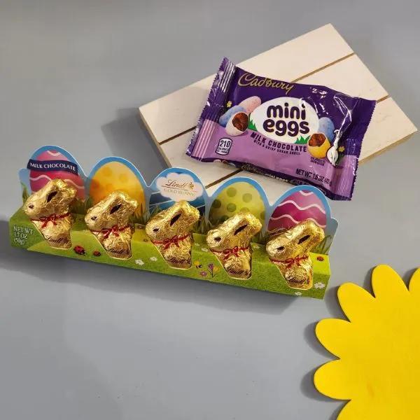 Easter Cadbury Mini Eggs N lindt Gold Bunny Milk Chocolate