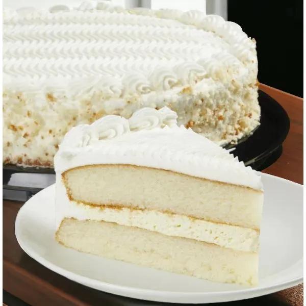Rich White Cake With Vanilla Mousse Filling