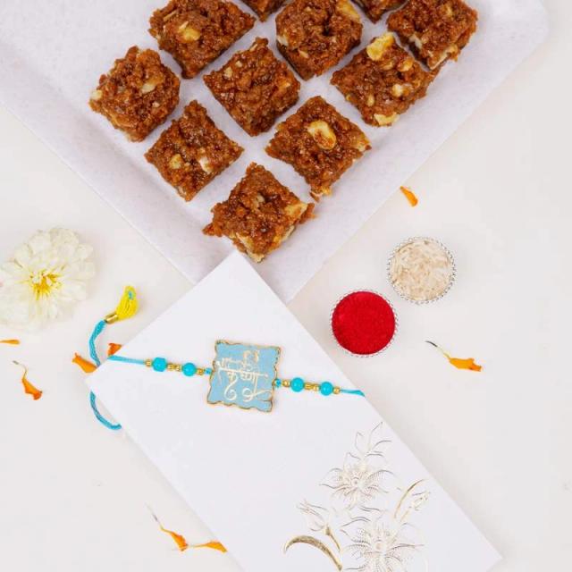 Divine Krishna Rakhi and Dodha Burfi Blessings
