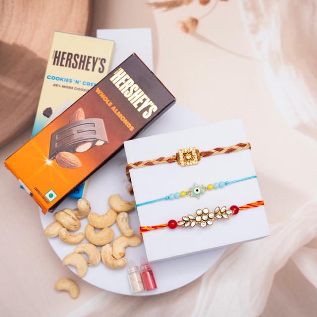 Festive Fusion Rakhi Combo with Gourmet Treats