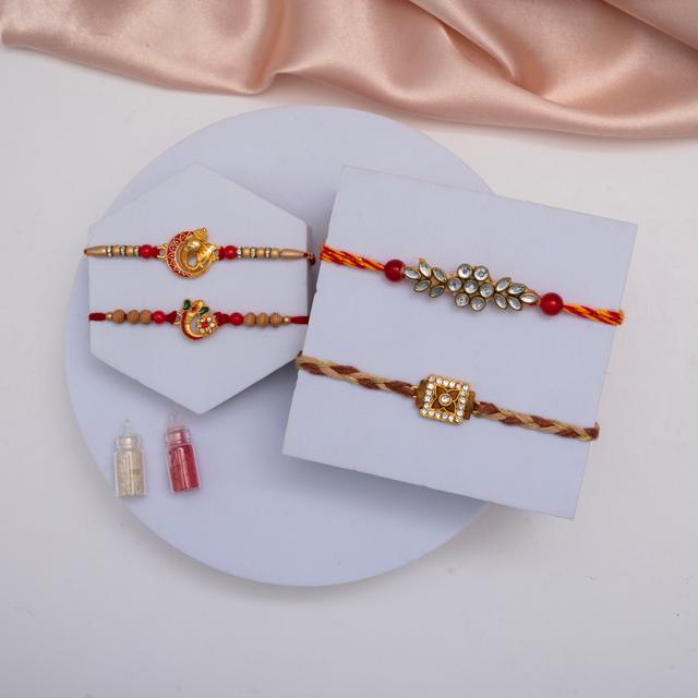 Divine Ganesha Blessings Rakhi Set