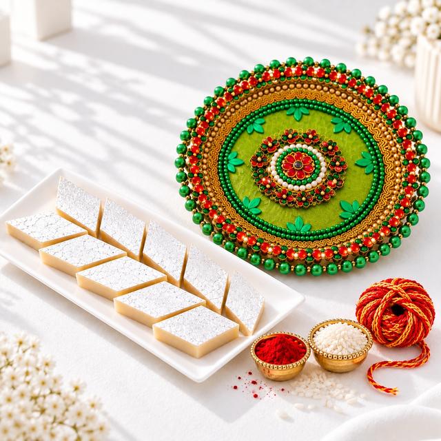 Shubh Thali & Kaju Katli Gift Set