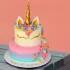 Elegant Unicorn Strawberry Cake