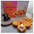 Beautiful Ganesha Idol With Motichoor Ladoo N Diyas