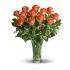 12 Long Stemmed Orange Roses