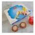 Kaju Katli & Two Diyas With Ganpati Idol Gift Box