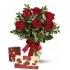 Half Dozen Red Roses Card N Chocolates