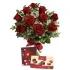 Ten Red Roses Card N Chocolates