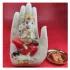 Beautiful Palm Ganesha with Copper Plated Charan Paduka