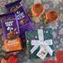 Two Designer Diya With Sweets