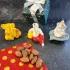Red Yellow White Idol Ganesha With Almond & Box